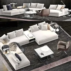 Minotti Hamilton Sofa with table armchair